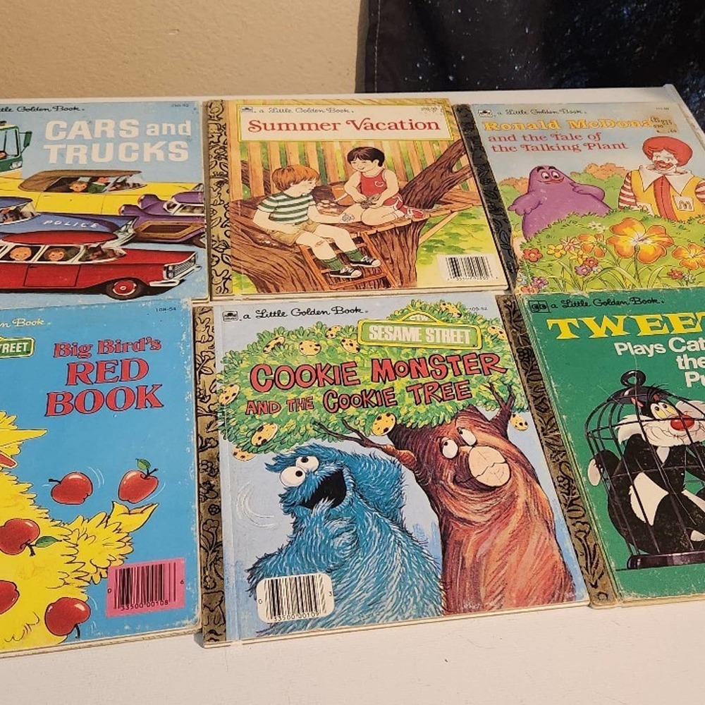 Little golden book vintage lot pop culture Tweety sesame street McDonald's